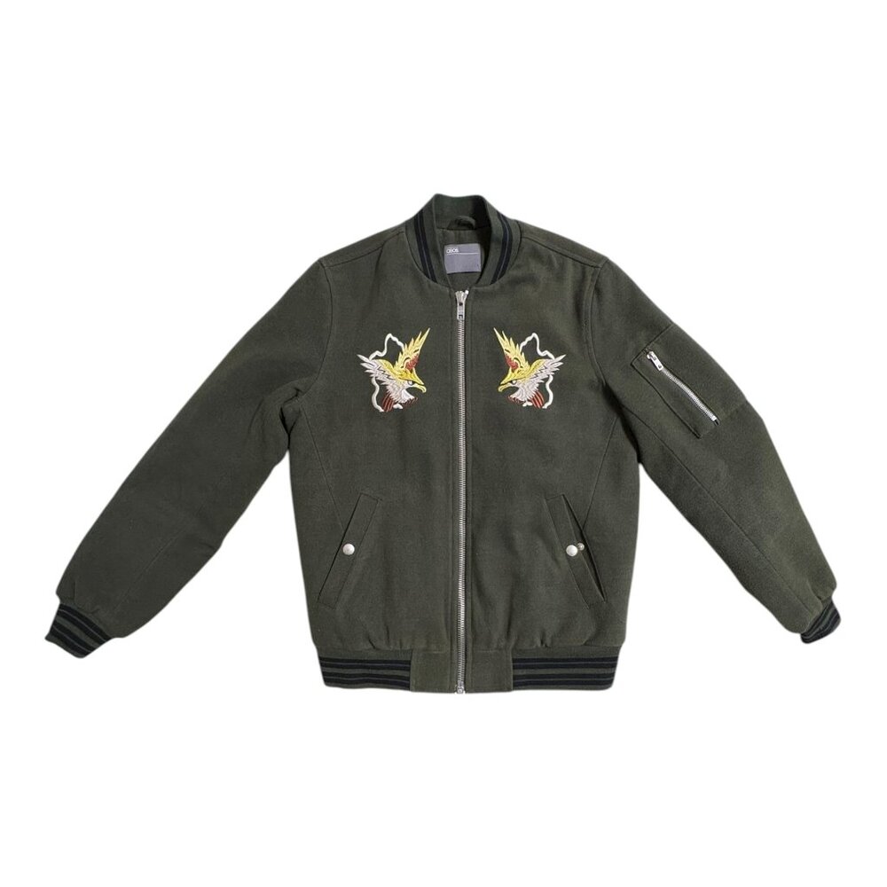 ASOS Men's Moss Green Embroidered Jacket (S)